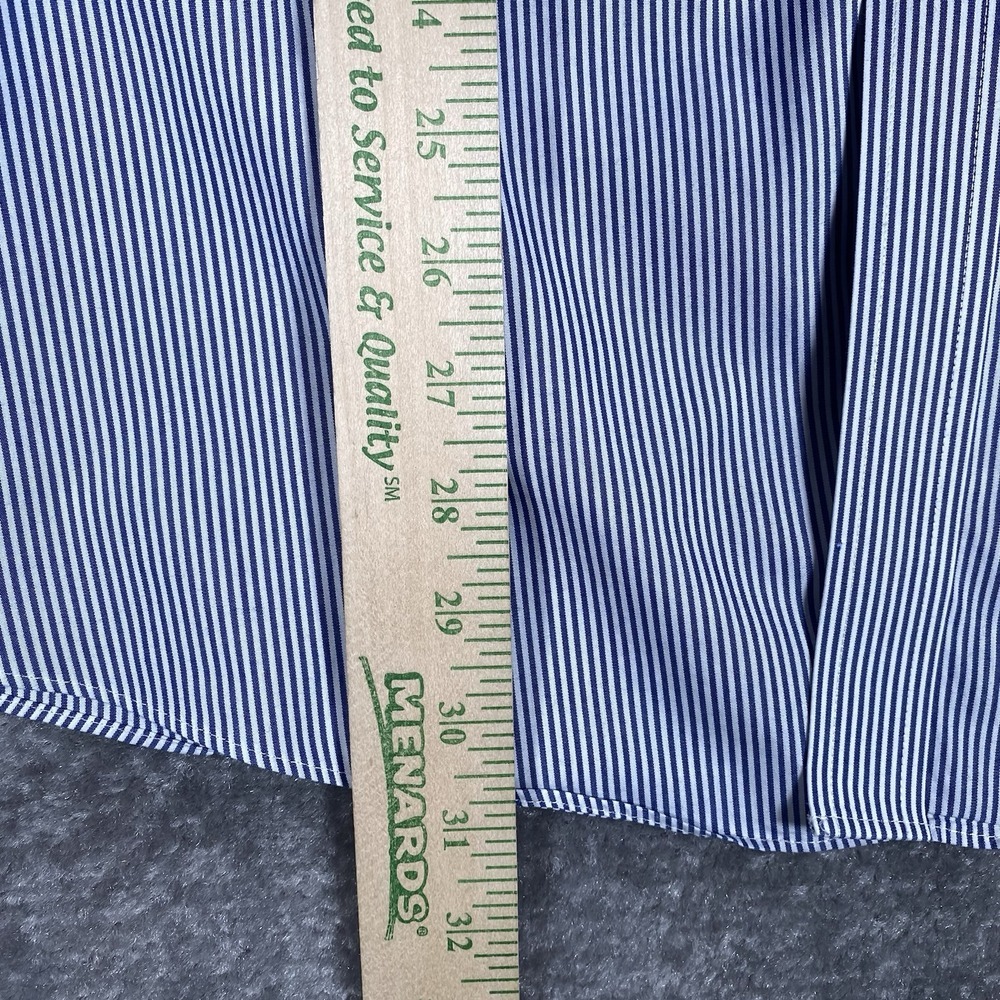 Brooks Brothers Regent Shirt Men's‎ 17.5-2/3 Blue Striped Long Sleeve Button Up - Picture 6 of 8